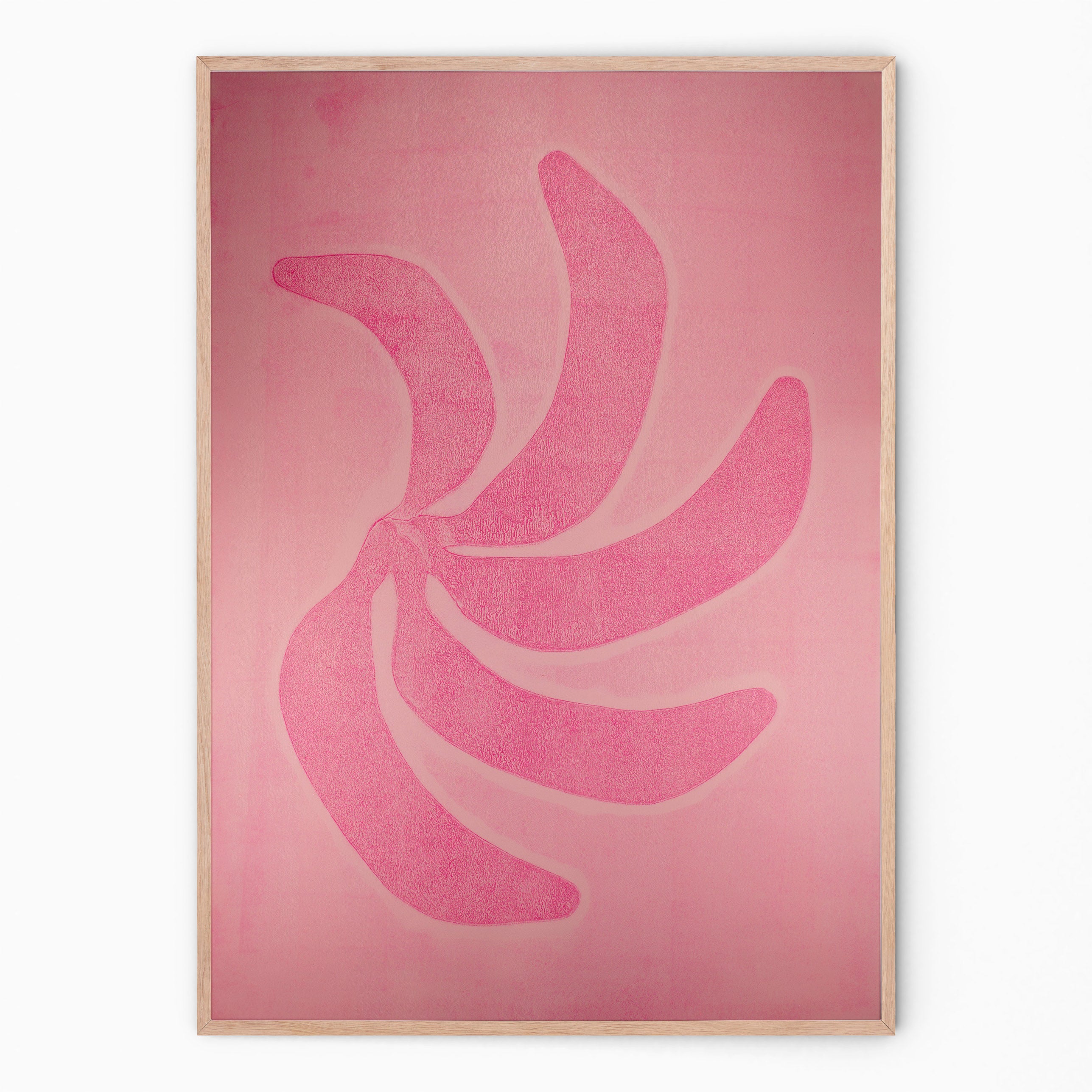 Large art print of a bunch of pink fruits I Handmade poster Enkel Art Studio