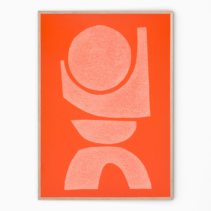 Colourful Handmade Eclectic art print I Abstract art hieroglyphs sign art print I Handmade poster Enkel Art Studio