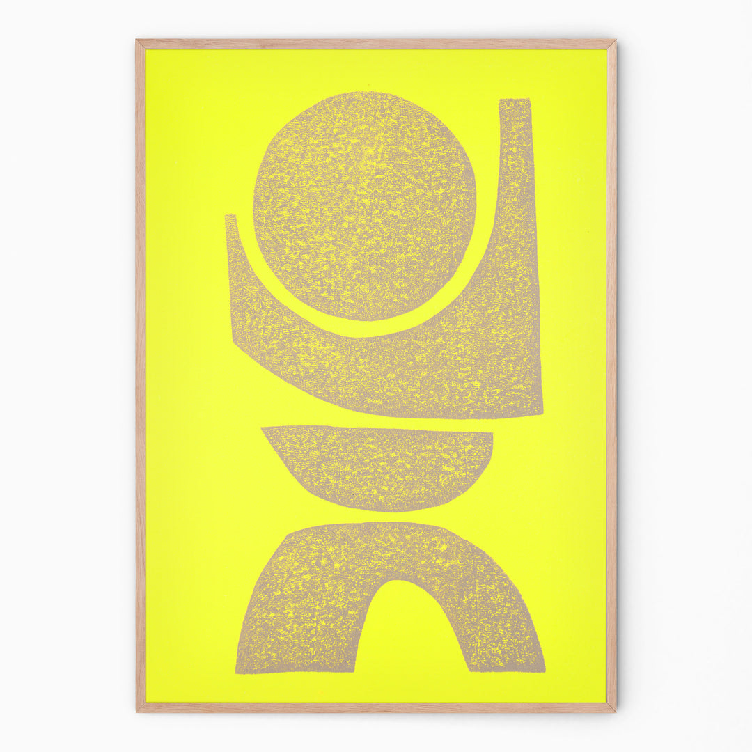 Colourful Handmade Eclectic art print I Abstract art hieroglyphs sign art print I Handmade poster Enkel Art Studio