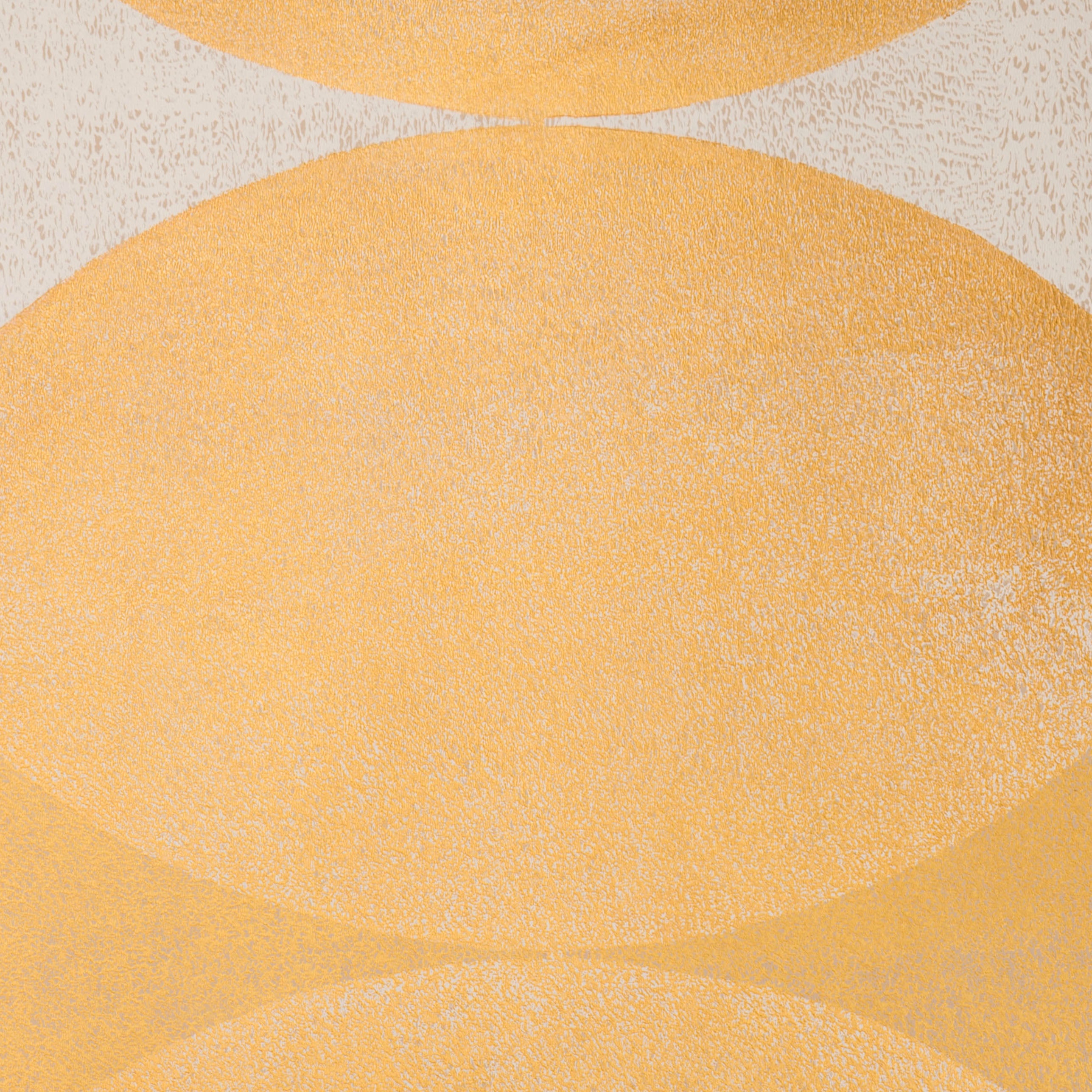 Large wall art in beige and gold circular forms I Handmade poster Enkel Art Studio